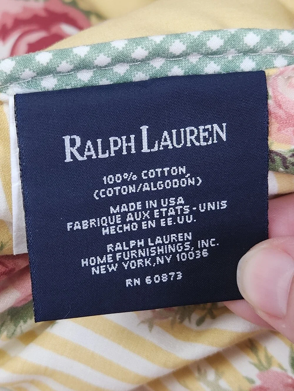 RALPH LAUREN Sophie Brooke TWIN Comforter Floral Yellow Reversible Cottagecore